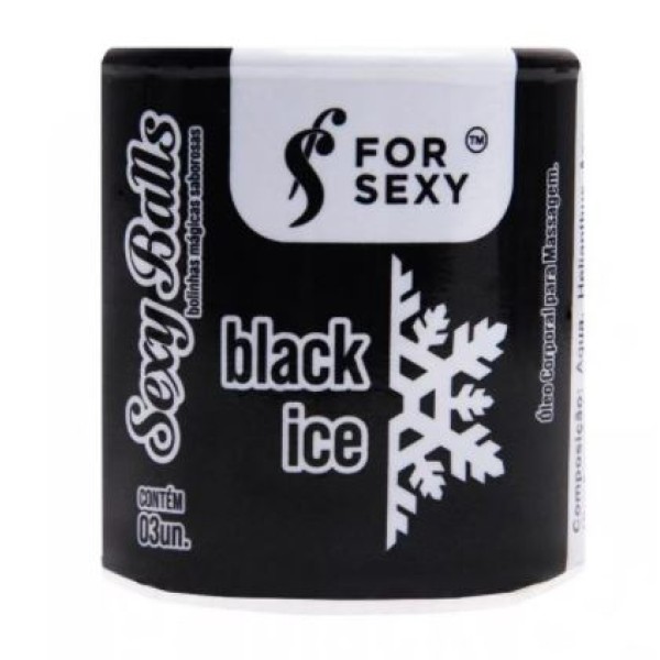 Bolinhas Excitante Black Ice Esfria 03 Unidades For Sexy