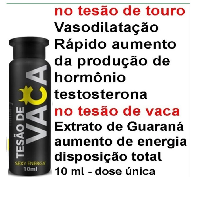 TesÃo De Vaca E TesÃo De Touro AfrodisÍaco Natural 10ml Sexy Fantasy 5156