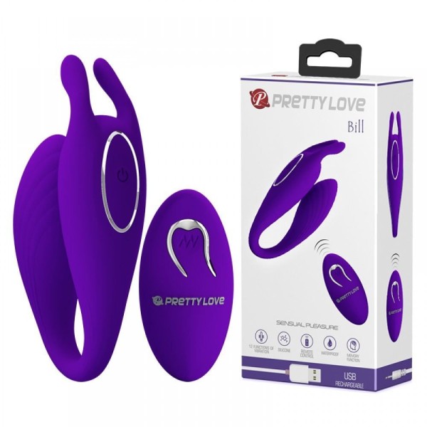 VIBRADOR BILL DE CASAL C/ CONTROLE SILICONE 12 NÍVEIS DE VIBRAÇÕES 